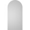 Ekena Millwork Round Top Surface Mount PVC Gable Vent: Non-Functional, w/ 3-1/2"W x 1"P Standard Frame, 18"W x 36"H GVPRT18X3601SN - alternate 2